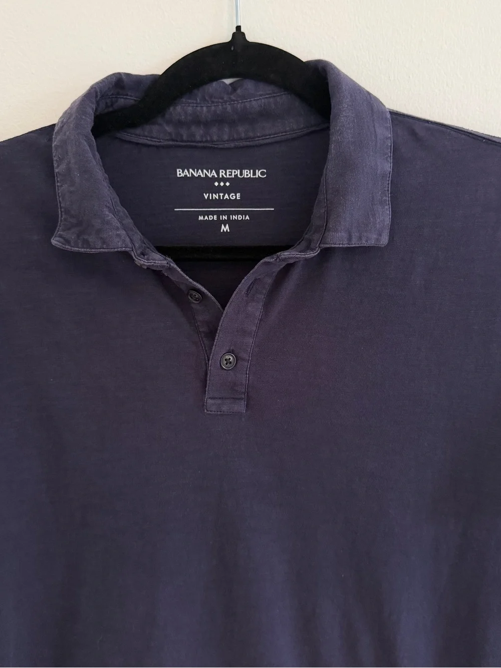 Banana Republic Men's Navy Short-Sleeve Polo